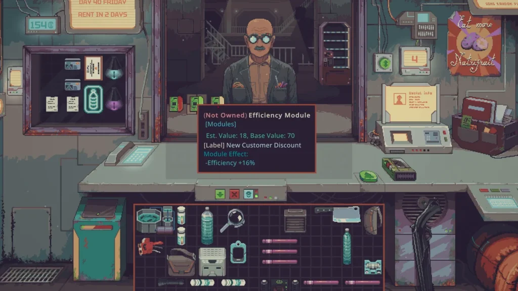 the efficiency module in the game's inventory