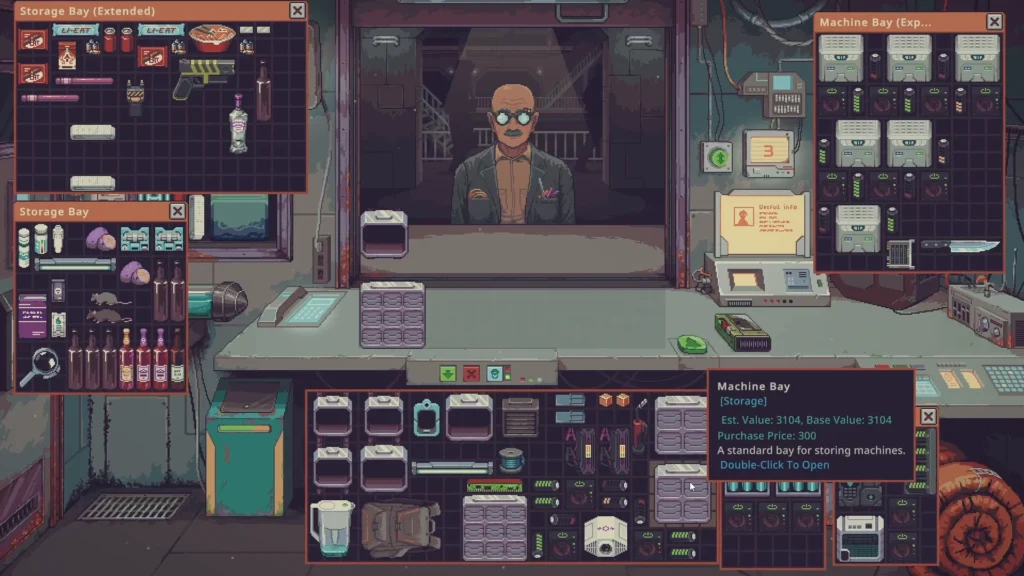 the details of the machine bay where Probably Stolen Modules are