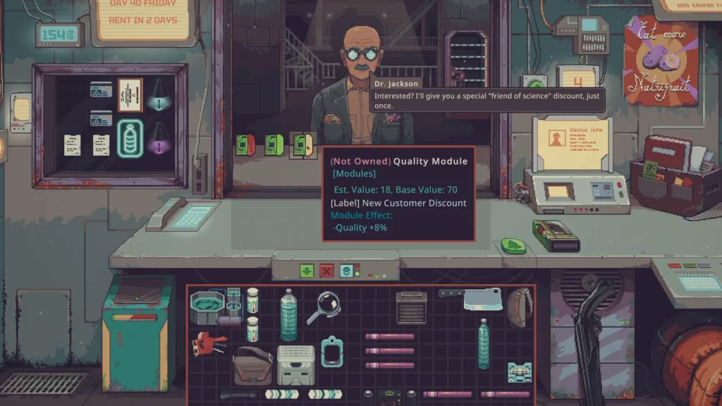 the quality module in the game's inventory
