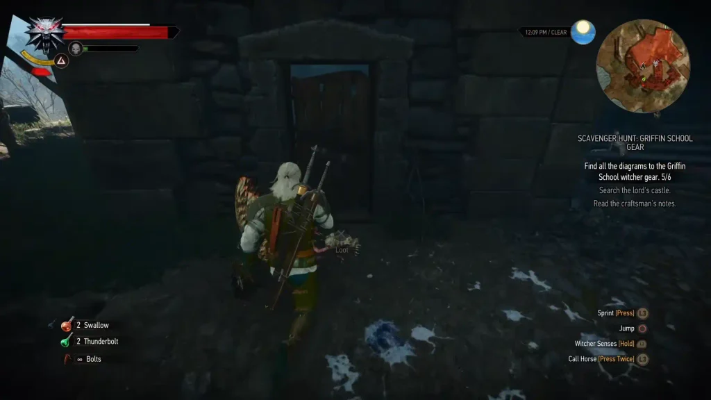 Geralt finds the door he needs to break