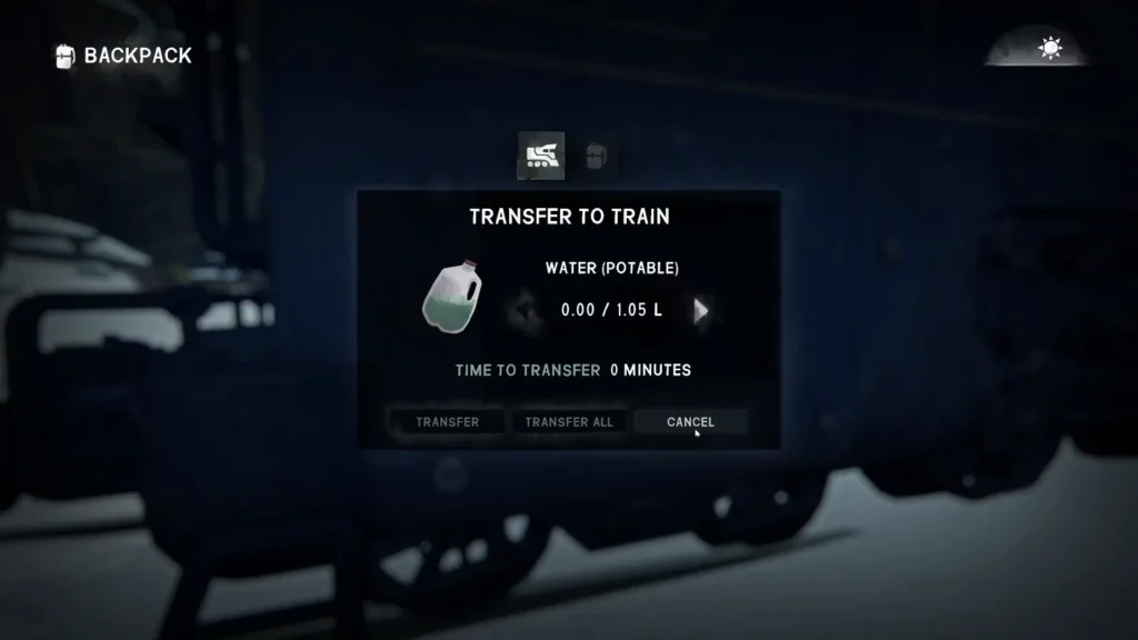 topping up from carried supplies