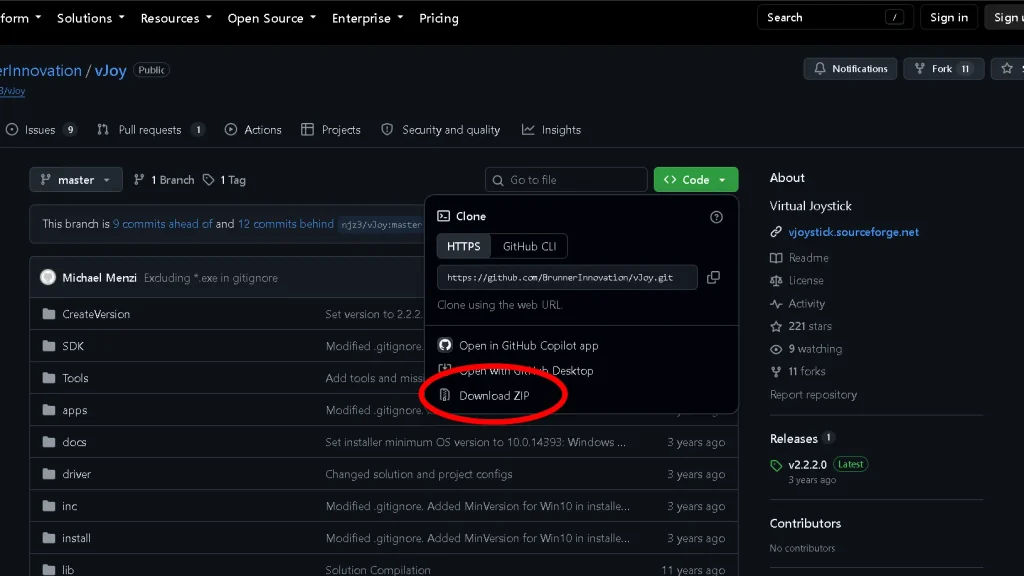 vJoy available on GitHub